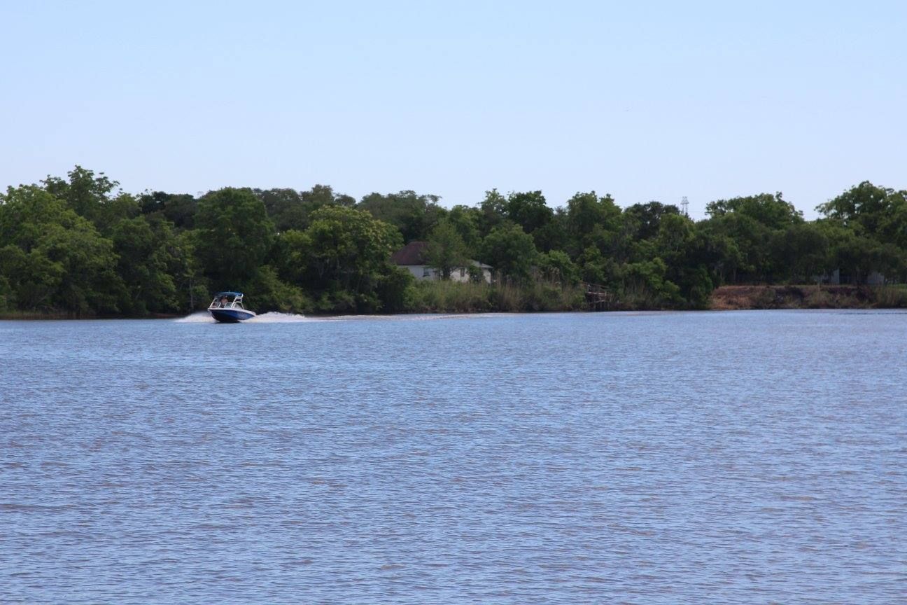 Boat passing the park on the San Bernard River