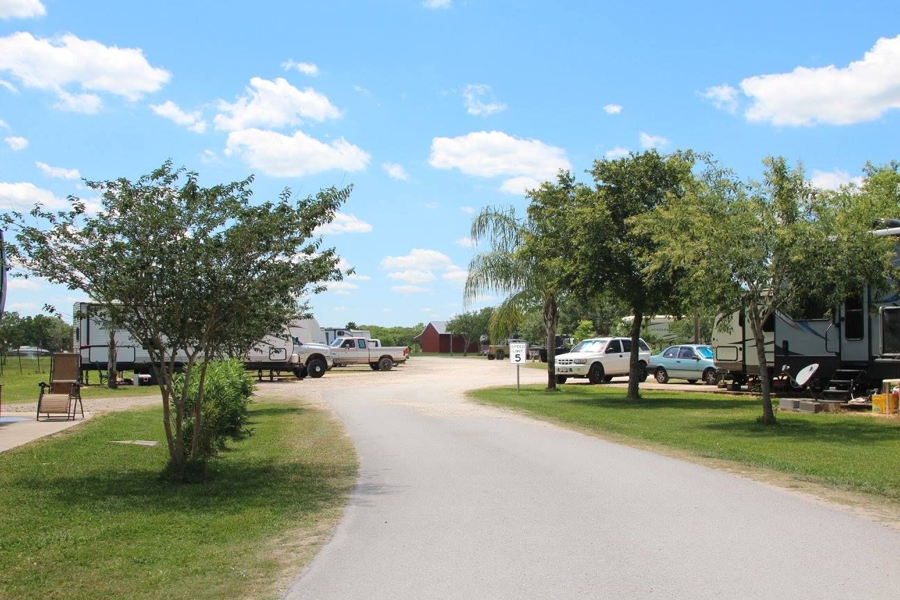 RV sites along a quiet park lane
