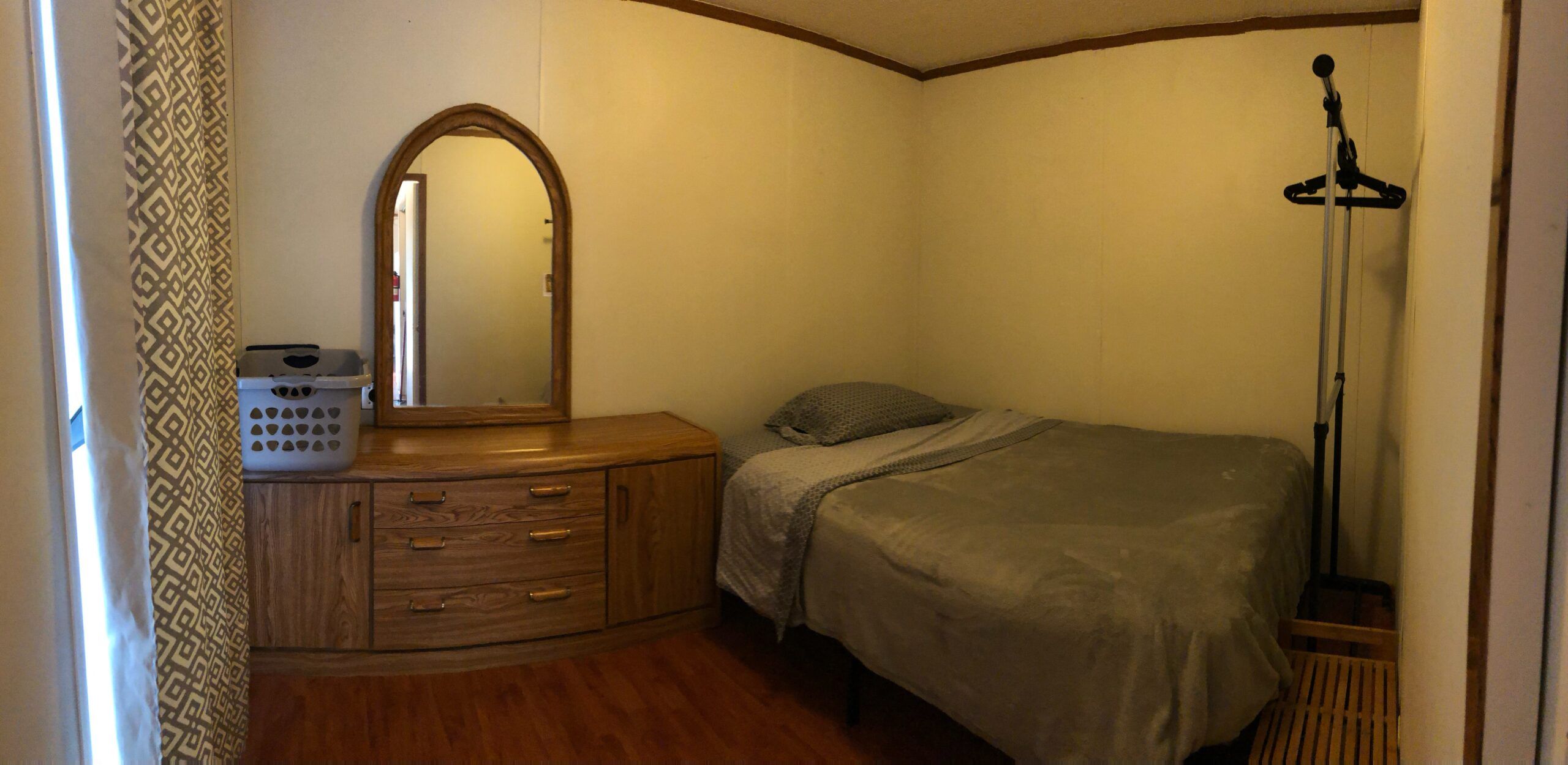 Furnished bedroom inside the park's mini-house